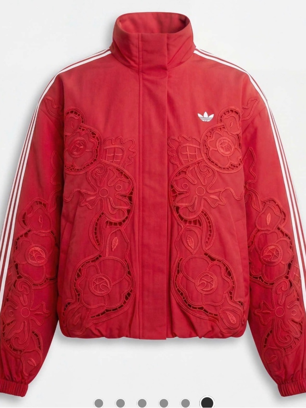 adidas Women's Red Embroidered Track Jacket asos collection exclusive